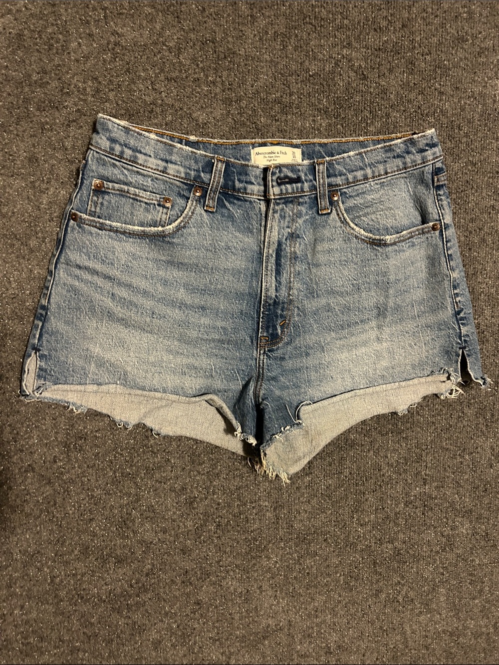 Abercrombie & Fitch Light Wash Denim Cutoff Shorts